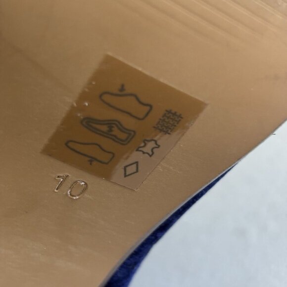 Madewell  The Jillian Ankle Boot in Blue Velvet, size 10 - Picture 8 of 10